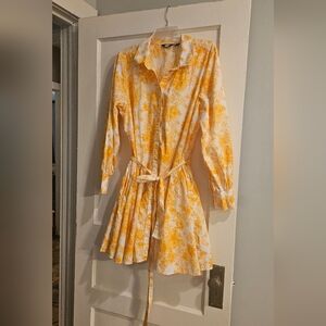 Yellow Floral Women's Dress
